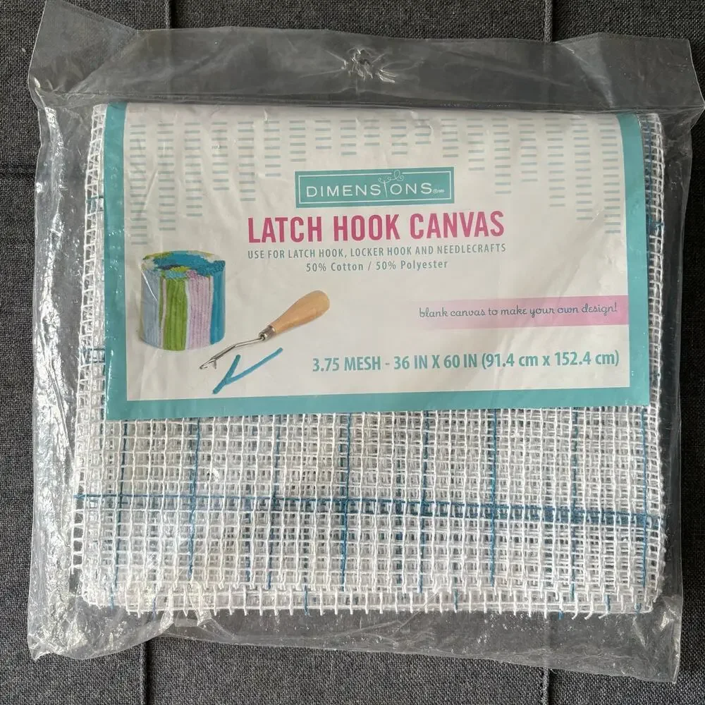 Dimensions NWT Latch Hook Canvas 3.75 Mesh Blank Canvas Make Your Own Design